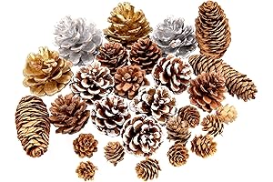 Whaline Silver Pine Cones: Adorn Your Home with Winter's Charm
