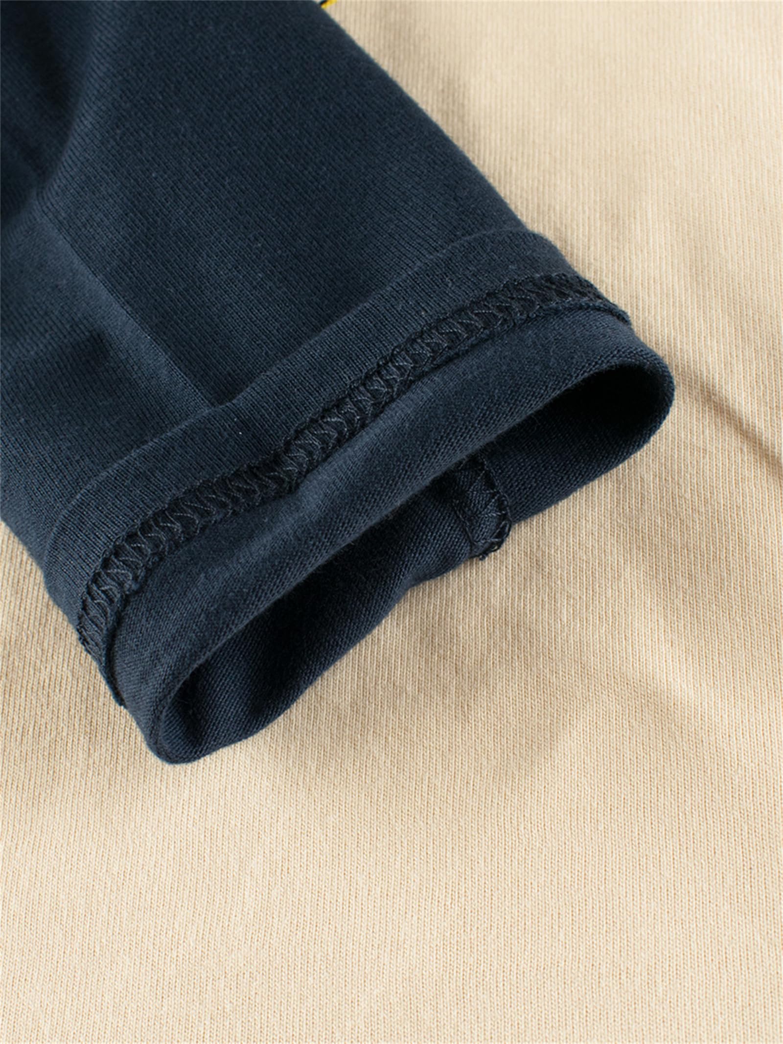 Newborn Baby Girls Long Sleeve Tops Crewneck T-Shrits Soft Cotton Blouses Cute Cartoon Color Block Tee Tops (Navy,120/4-5 Y,Unisex,Big Kid,US,Age,4 Years,5 Years)