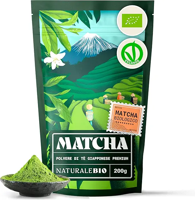 Tè Verde Matcha Biologico Grado Premium 200g - NaturaleBio