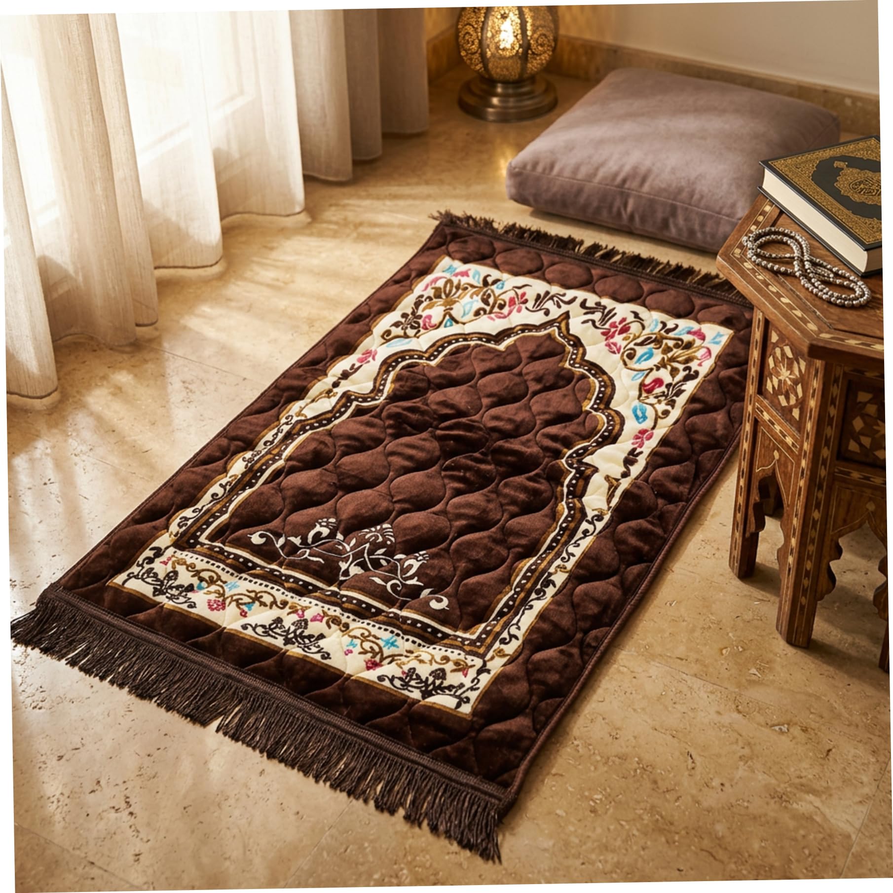 Tapis de prière islamique épais contre les douleurs aux genoux 80x120cm