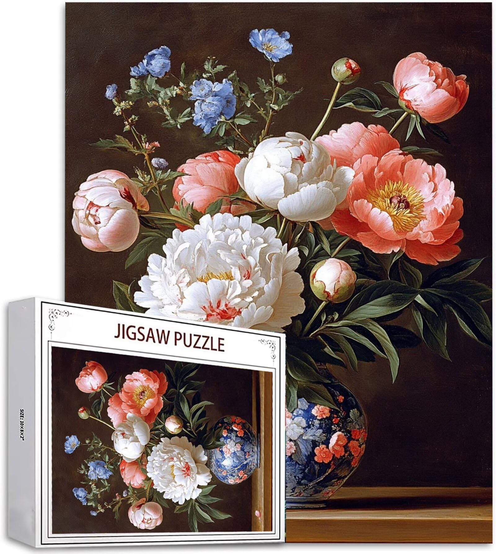 Puzzle 5000 Pezzi, 3 4 5 Anni Puzzle Peonia 6 7 8 Anni Giochi Educativi Sostenibili Con Motivi Per Adulti Da Gioco in Legno Di Alta Qualità Jigsaw Fiore per Gioco Familiare, 2026 Regalo Natale H-6650