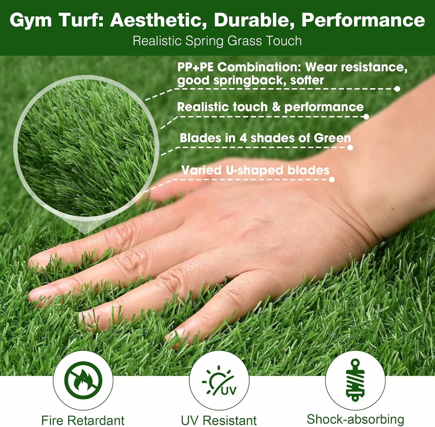 Yescom Batting Cage Synthetic Turf Field Artificial Grass Rug for Indoor Batting Tunnel Baseball & Softball 0.8" Pile Height(500Sq.Ft-50'x10')