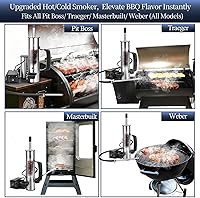 Vista 4 de Cold Smoke Generator for BBQ Grills & Smokers – Boost Smoke Output & Flavor, Heavy-Duty Stainless Steel Cold Smoker Attachment for Meat, Cheese