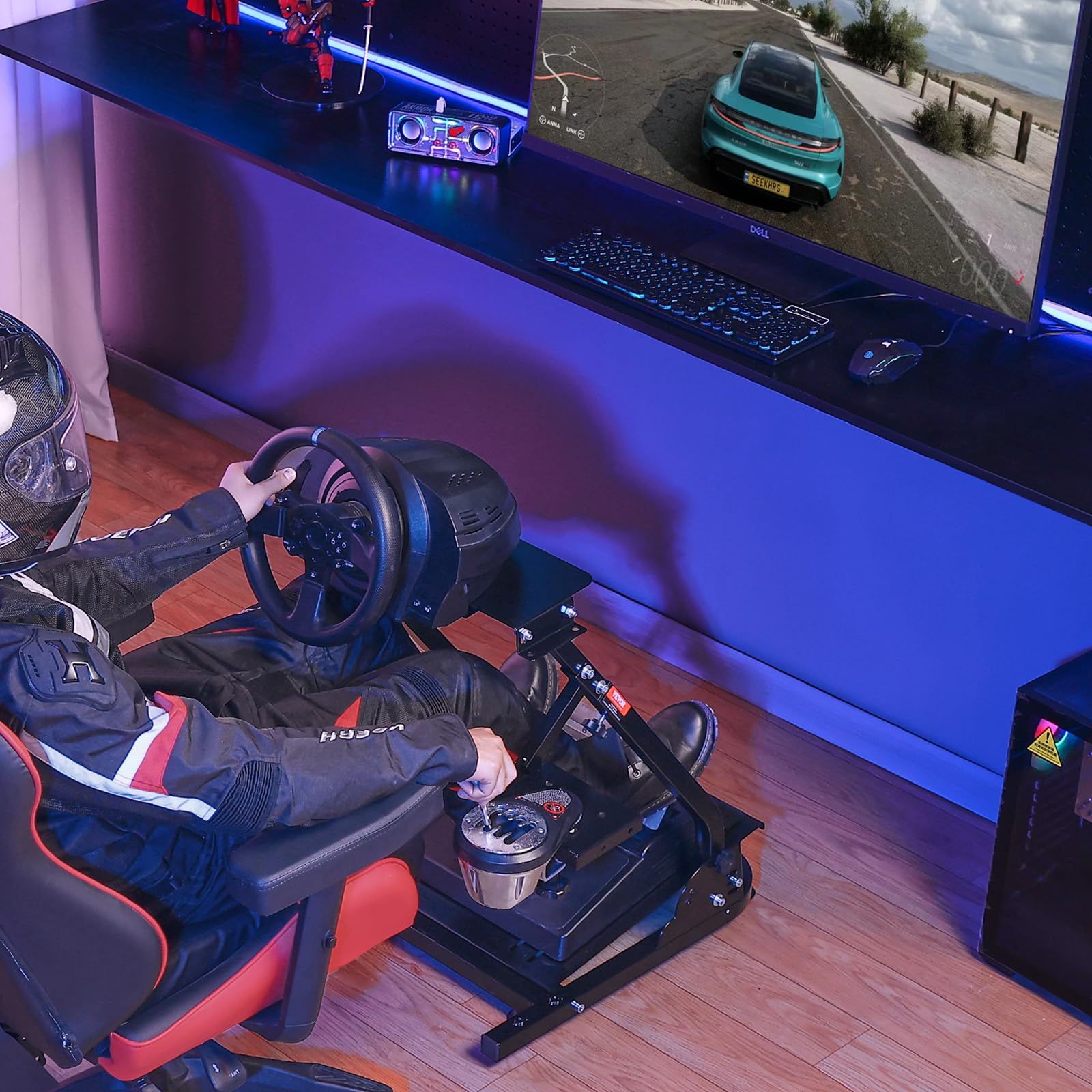 VEVOR Lenkradhalterung faltbar für Logitech G25 G27 G920 ohne Pedale Rennsimulator Cockpit PS3 PS4 Xbox