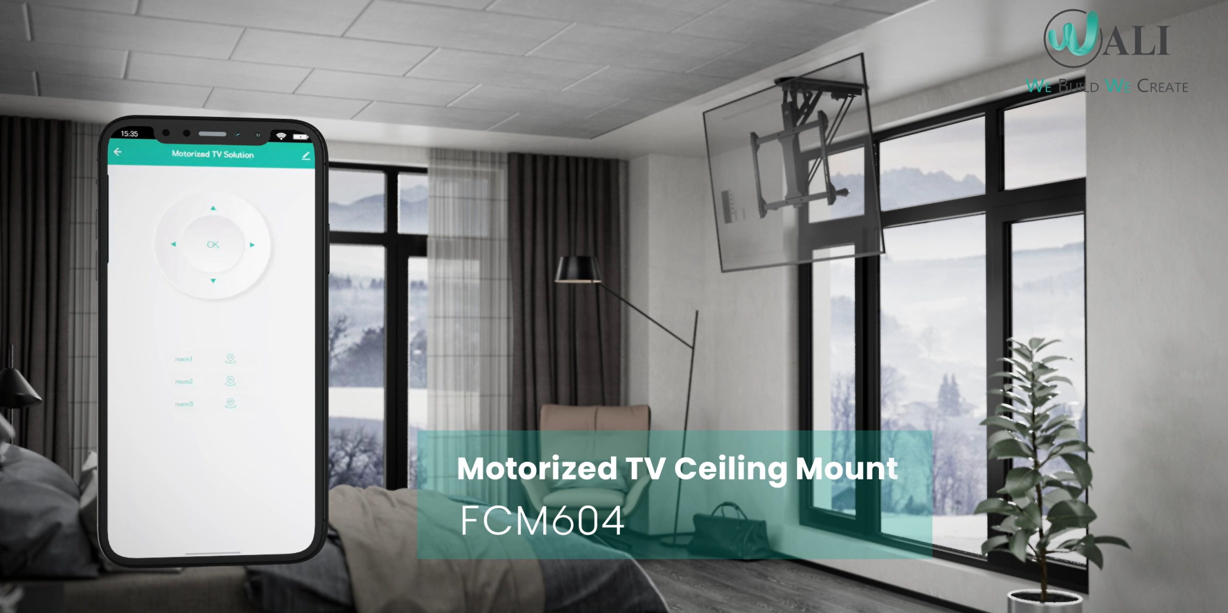 Amazon.com: WALI Motorized Ceiling TV Mount with Remote, Electric