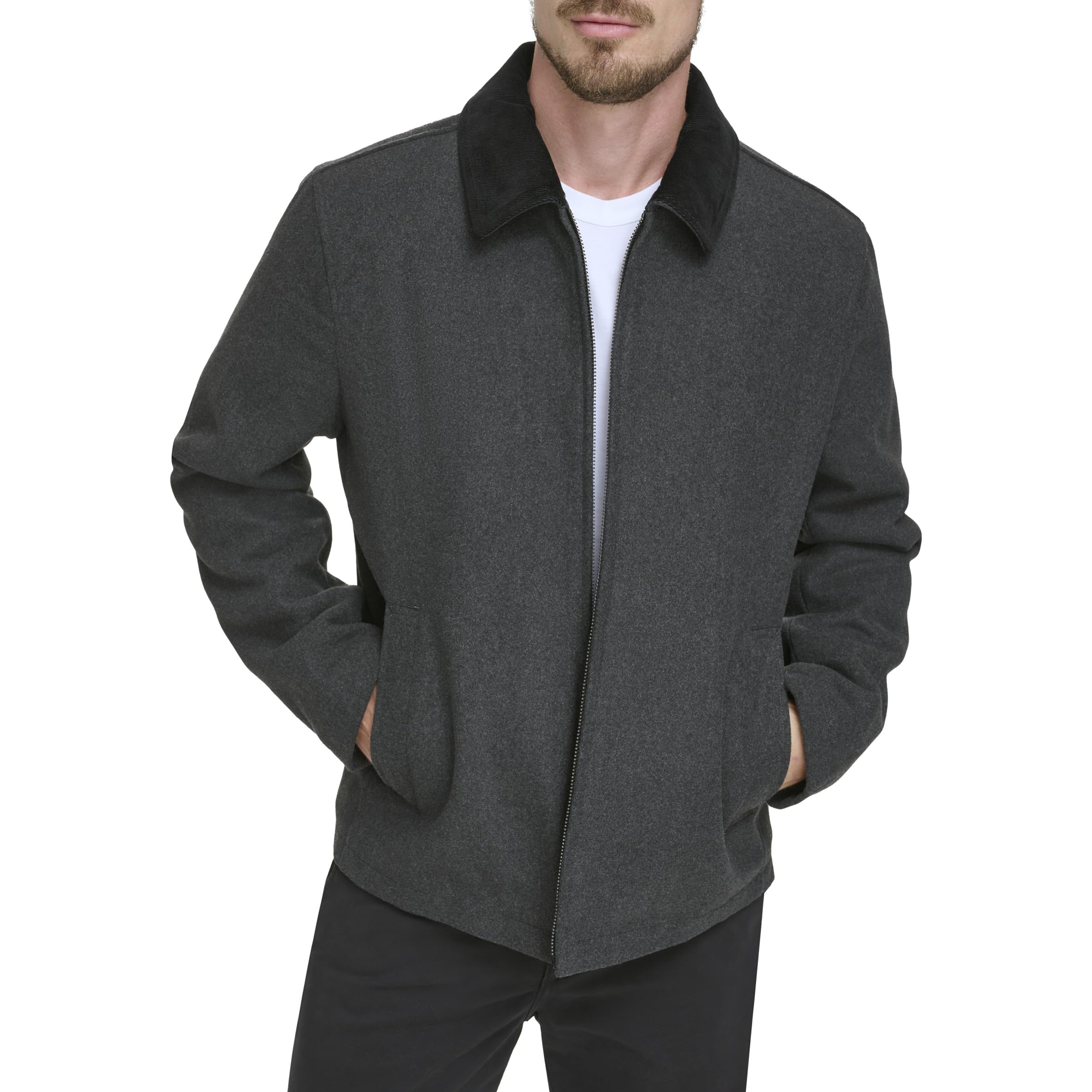Dockers Men's Wool Blend Open Bottom Jacket with Quilte | B2B
