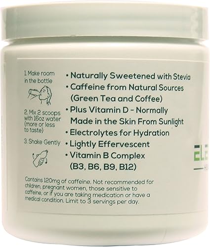 Miniatura 3 de Bebida energética saludable en polvo - Stevia y cafeína natural  Mezcla de bebida efervescente de energía elevada  Kiwi de fresa  30 porciones