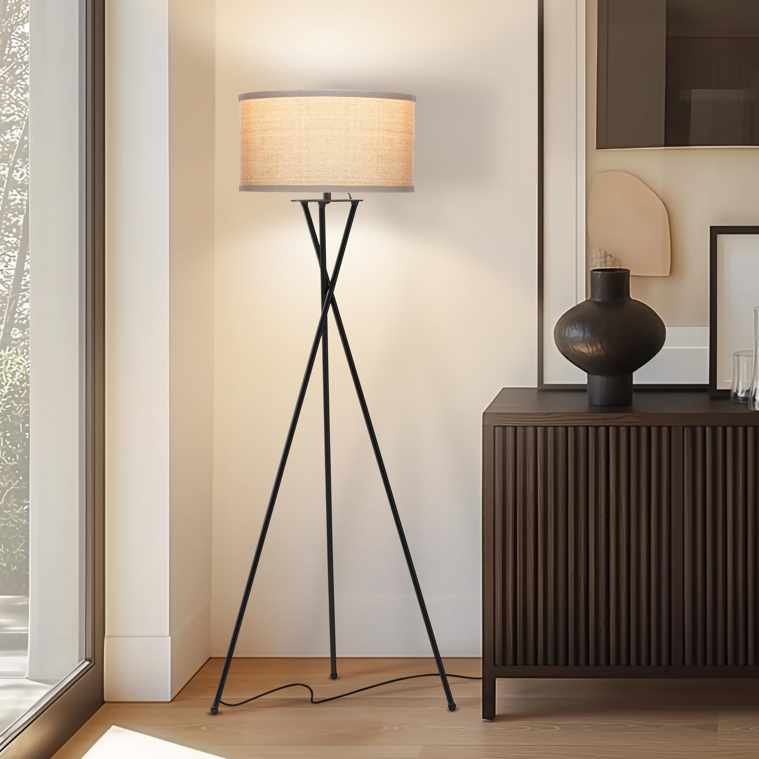 Brightech Jaxon LED Floor lamp, Modern Lamp for Living Rooms