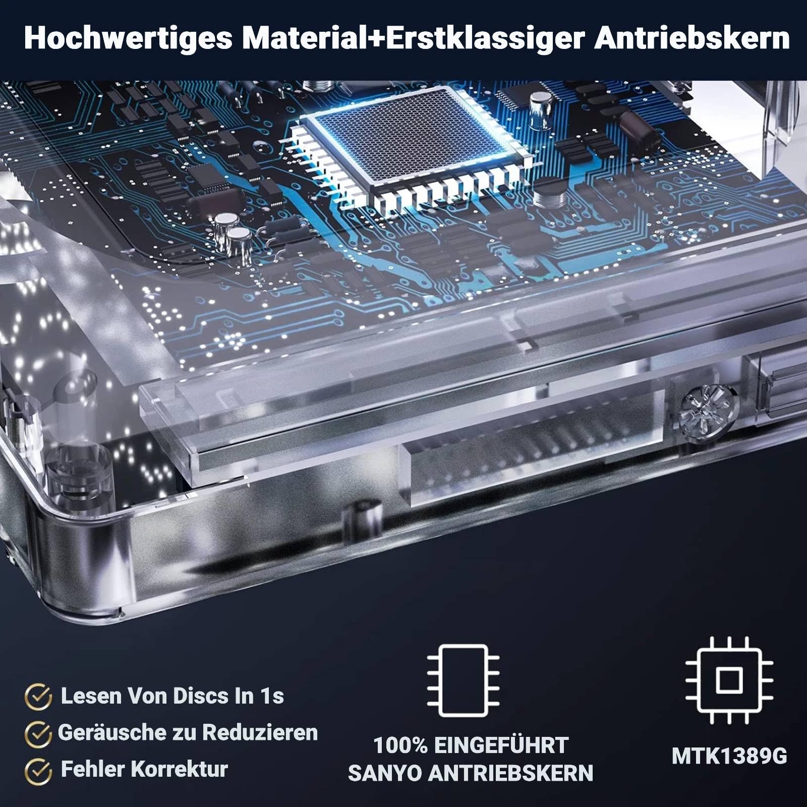 Mini DVD Player Tragbar Für Fernseher Mit HDMI/RCA Kabel, HD 1080P CD Player Für TV, Alle Region, Breakpoint Speicher, Eingebaute Pal/Ntsc, USB 2.0