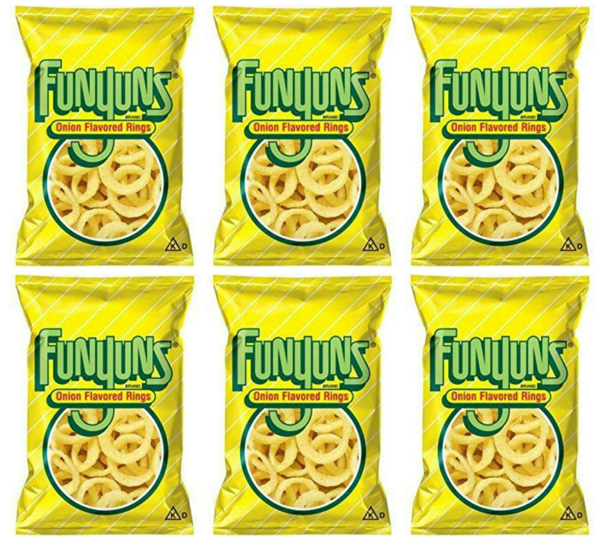 Frito Lay Funyuns 21g - Onion Flavoured Rings - American Onion Rings (6 Pack)