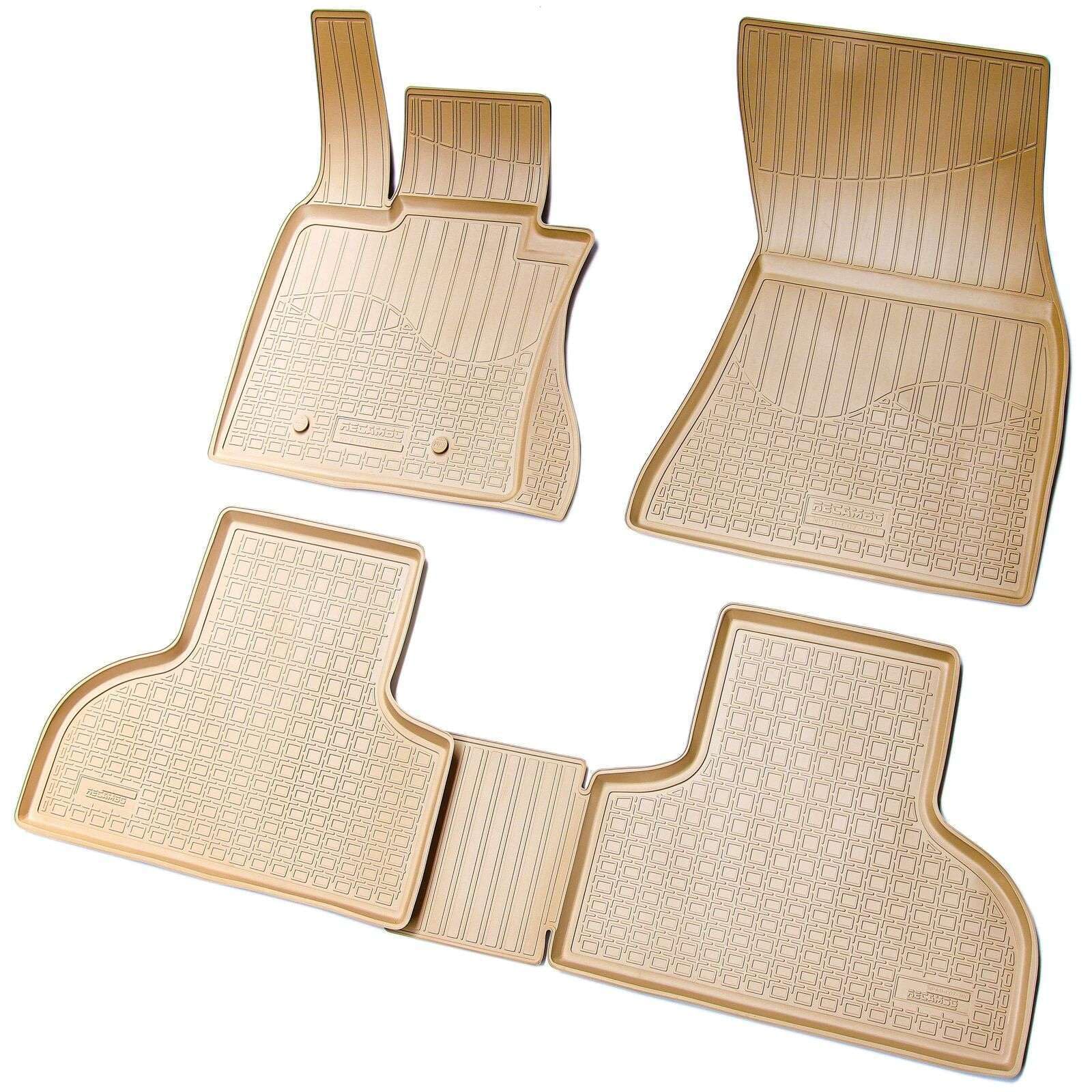 RECAMBO Juego de alfombrillas de goma y alfombrillas para maletero de BMW X5 | Tipo F15 | año de fabricación 2013-2018 - 100% ajuste perfecto para el suelo del coche y alfombrilla de maletero de TPE