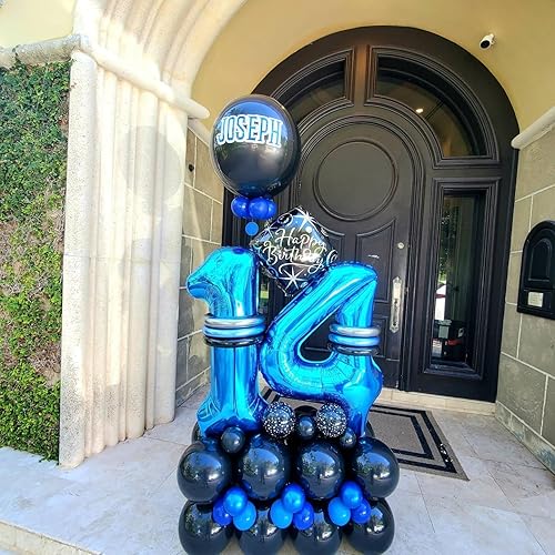 Vista 392 de Globo número 2 de 40 pulgadas, para decoración de cumpleaños y graduaciones, para niños y niñas (color verde claro)