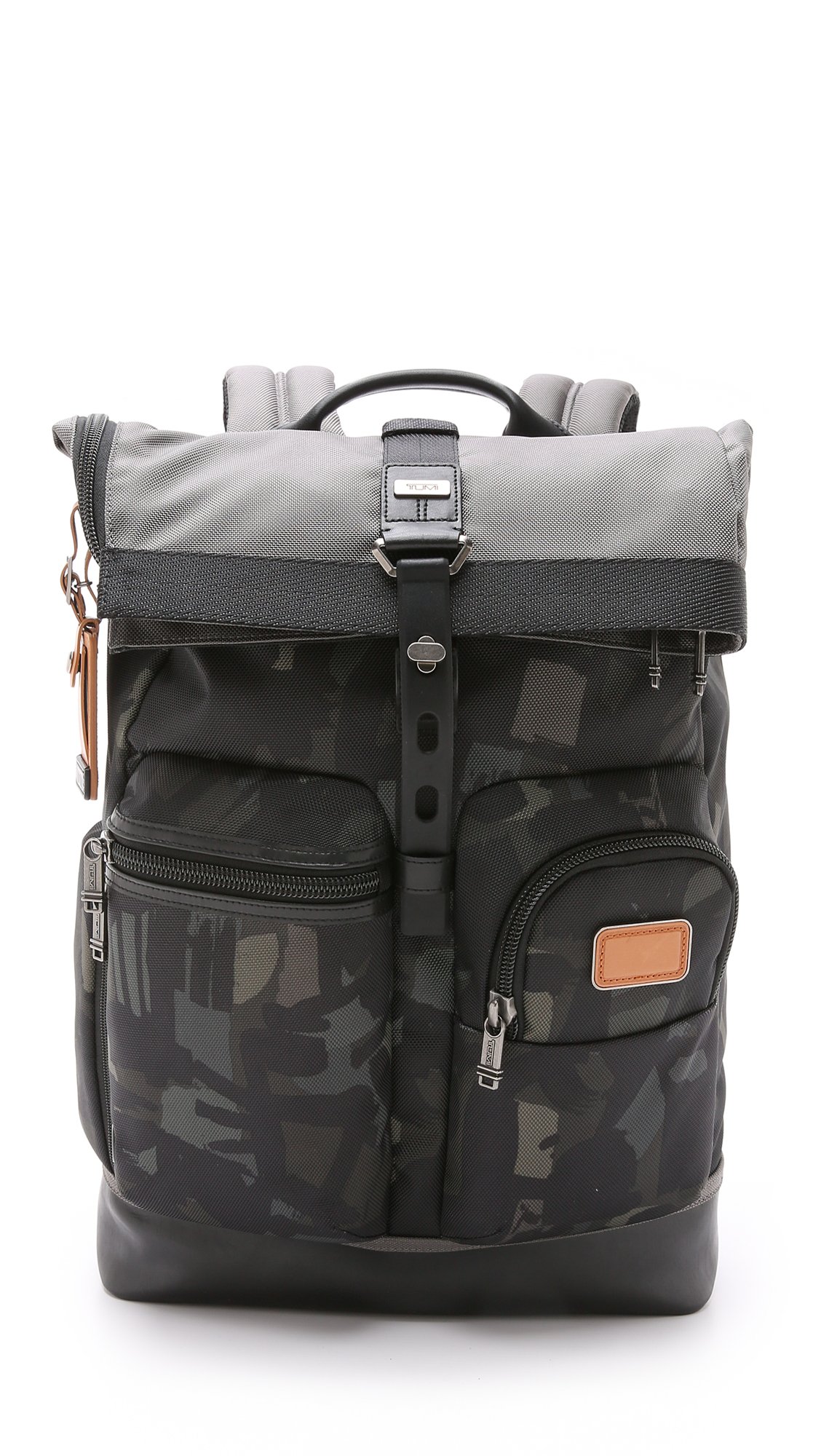 Tumi Alpha Bravo Luke Roll Top Backpack Grey Camo One | Desertcart Brunei