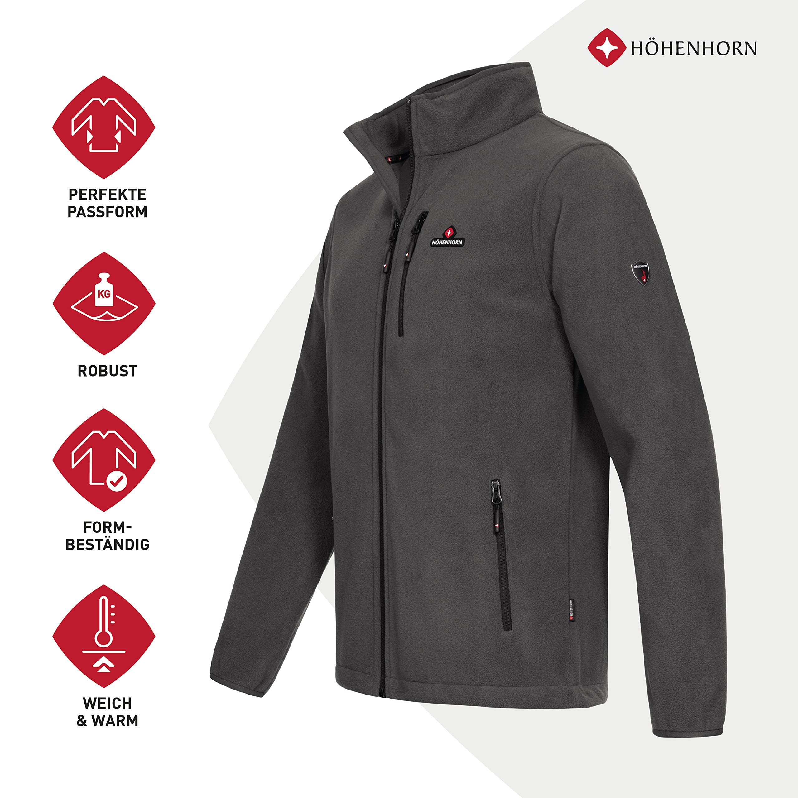 Eigler Höhenhorn Herren Fleece Jacke Full Zip Outdoor