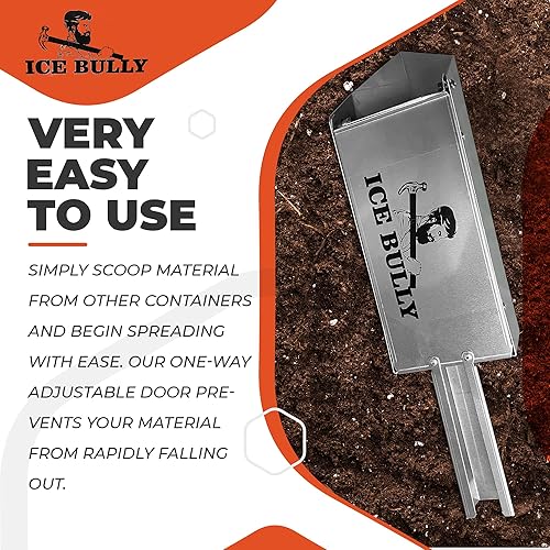 Miniatura 6 de Esparcidor de mano para sal, fertilizante, alimento, semillas y arena, pala esparcidora multiuso para esparcir fácilmente la nieve y el