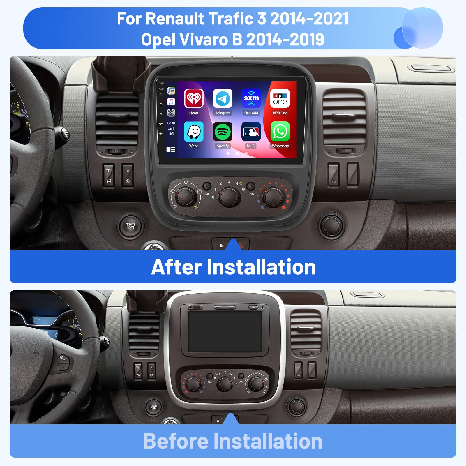 Inefala 4G+64G Android 15 Autoradio per VW Polo Golf Caddy Tiguan Touran Passat Seat, 9 Pollici Schermo Stereo Auto Bluetooth con Wireless CarPlay e Android Auto GPS WiFi RDS/FM SWC MIC Retrocamera