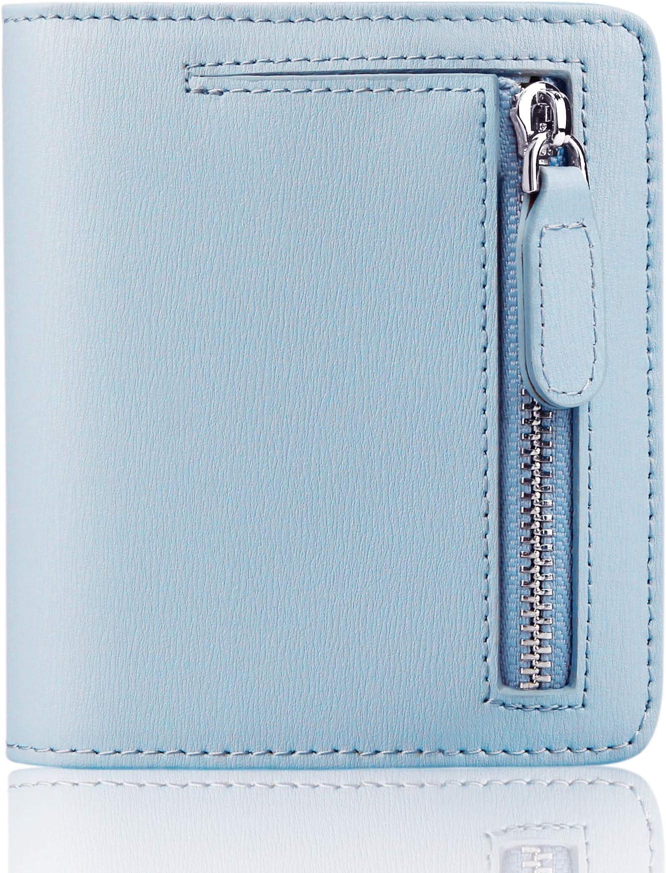FUNTOR Small Wallets for Women, Ladies Small Compact Bifold Pocket RFID Blocking Genuine Leather Wallet for Women