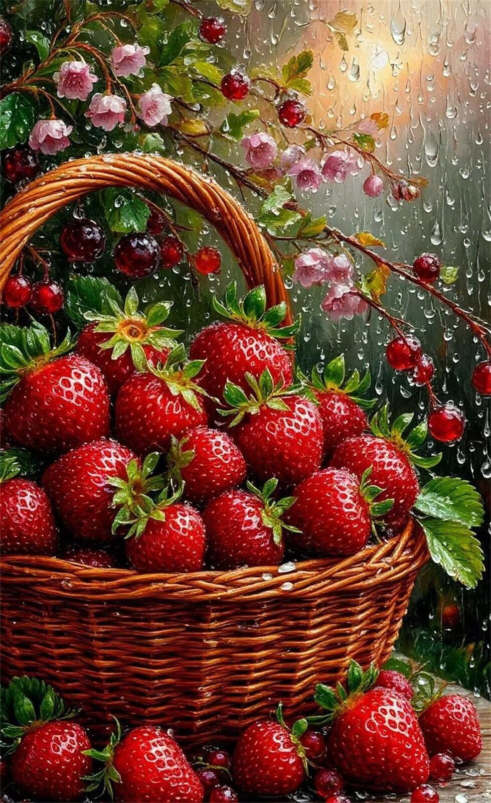Puzzle 1500 sztuk truskawkowe kwiaty, gry edukacyjne, kreatywna rozrywka, zabawa, puzzle dla dorosłych 1500 sztuk