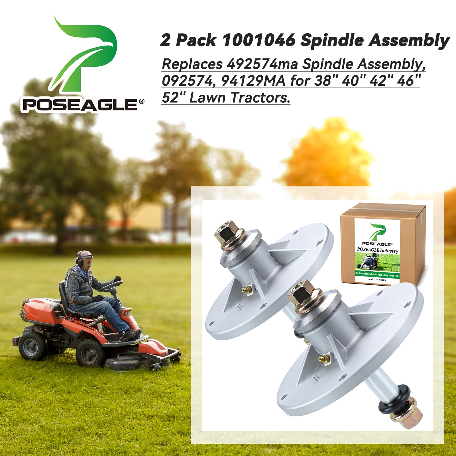 ひいろ Amazon.com : POSEAGLE 2 Pack 1001046 Spindle Assembly for Murray