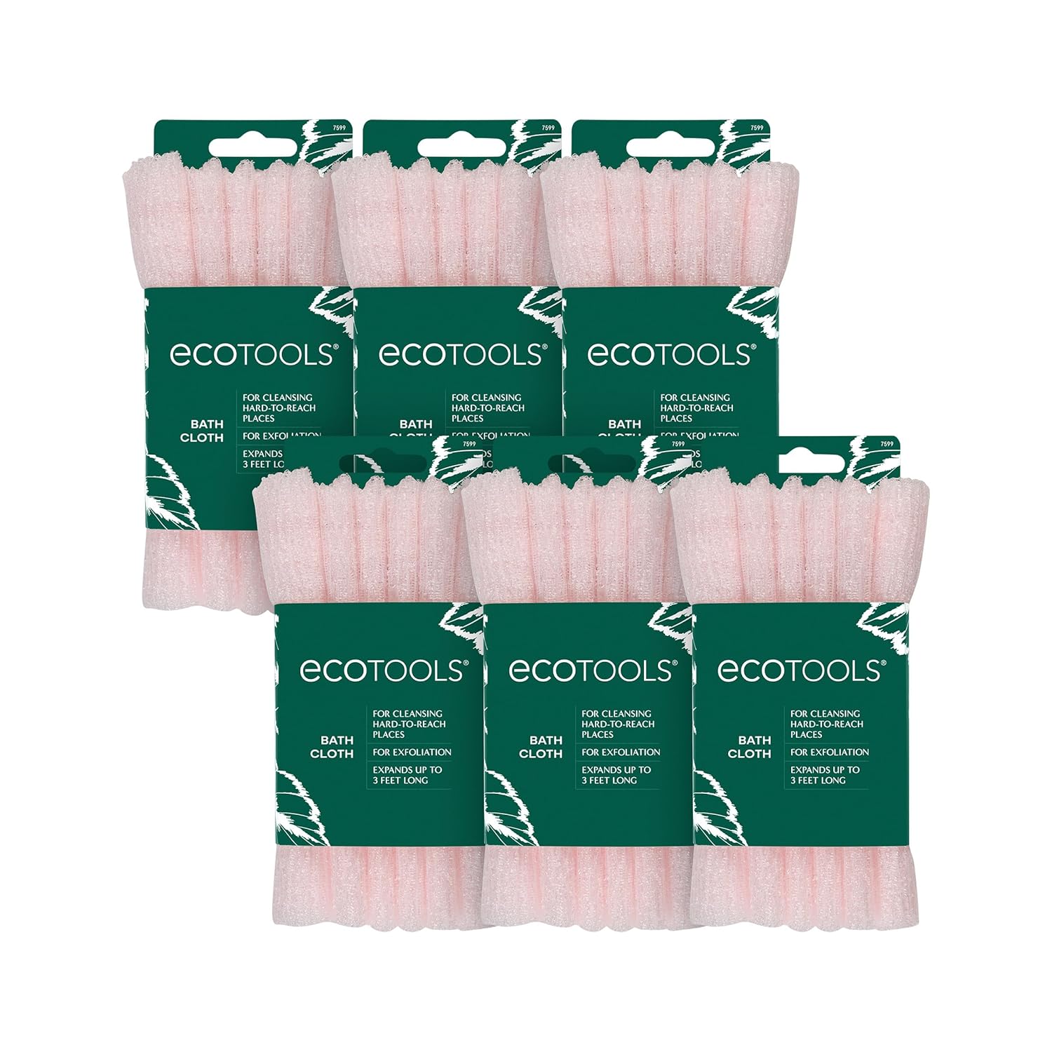 EcoTools Bath Cloth, Exfoliating Washcloth For Shower & Bath, Expands Up To 3 Feet
