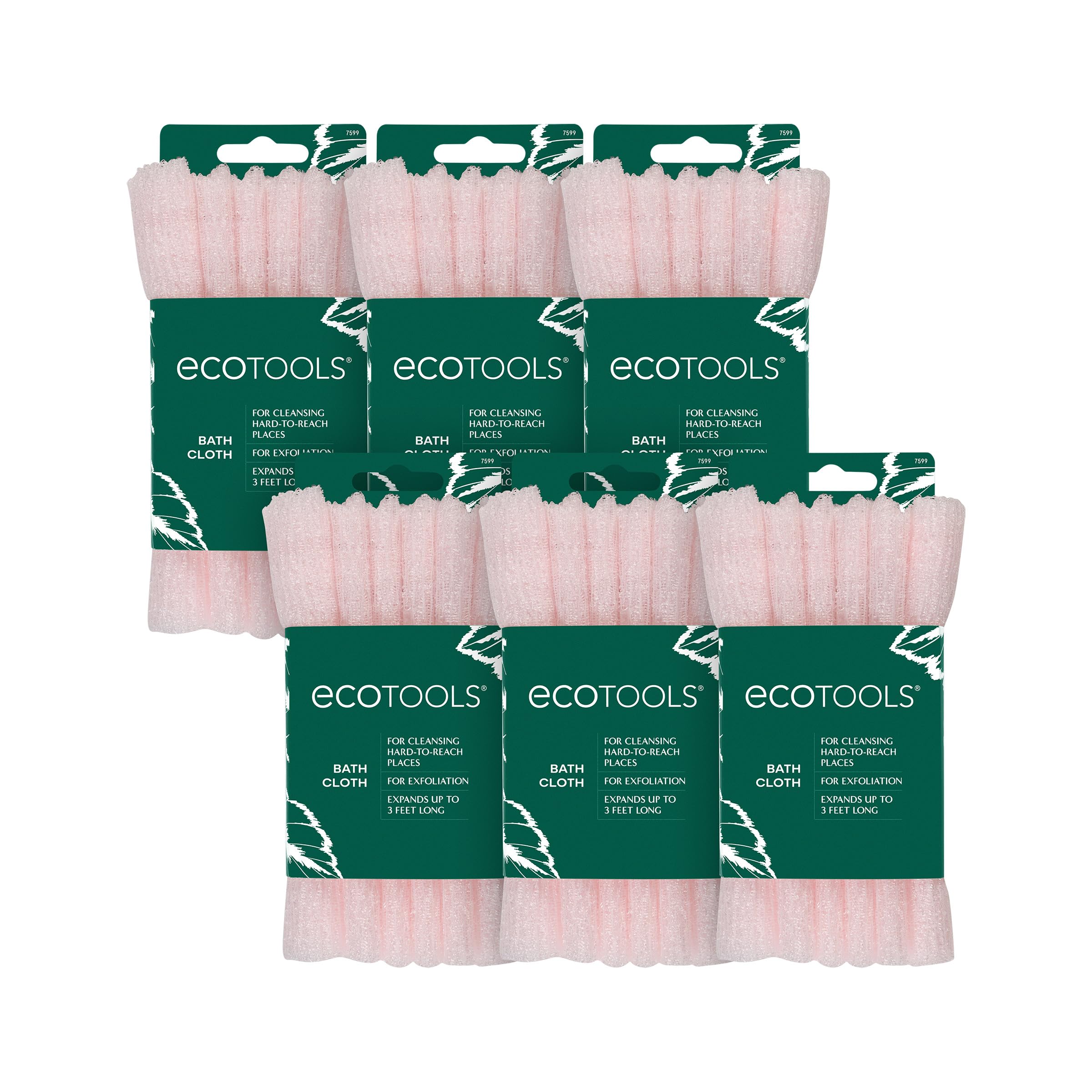 Photo 1 of EcoTools 6 Pack Bath Cloth, Pink