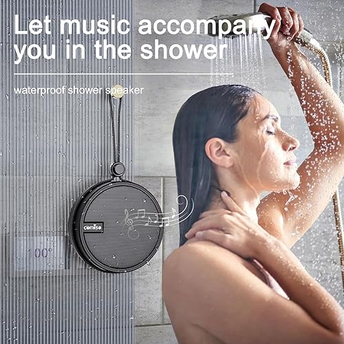 Miniatura 3 de comiso Altavoz Bluetooth impermeable IPX7, altavoces de ducha inalámbricos con sonido HD, pequeño altavoz portátil al aire libre compatible con