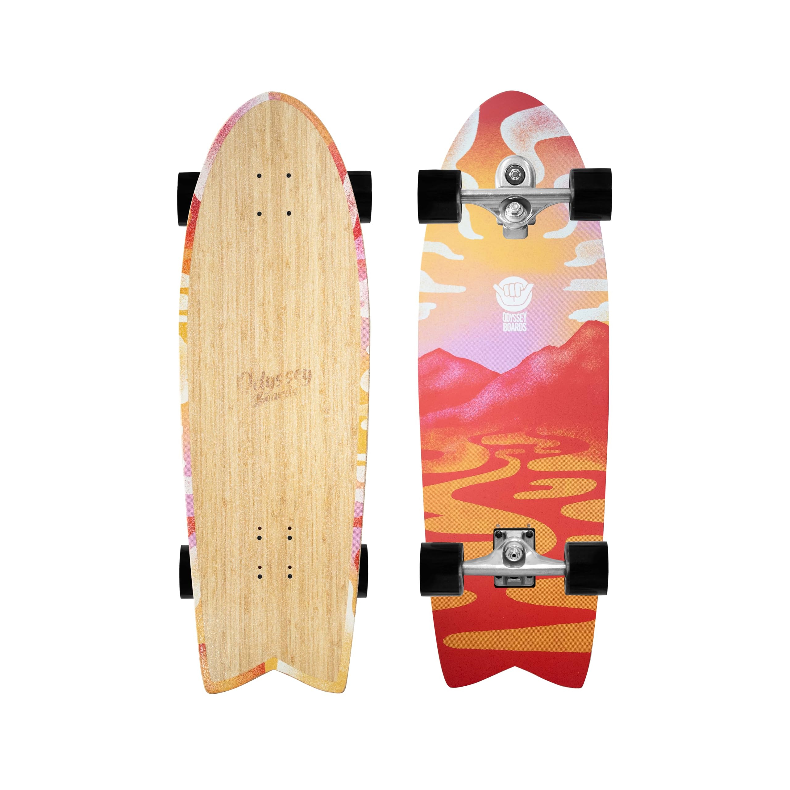 Premium Bamboo & Maple Surfskate Skateboard Cruiser | Cruising, Carving, Slides, Surf Trainer | for Adult & Kids