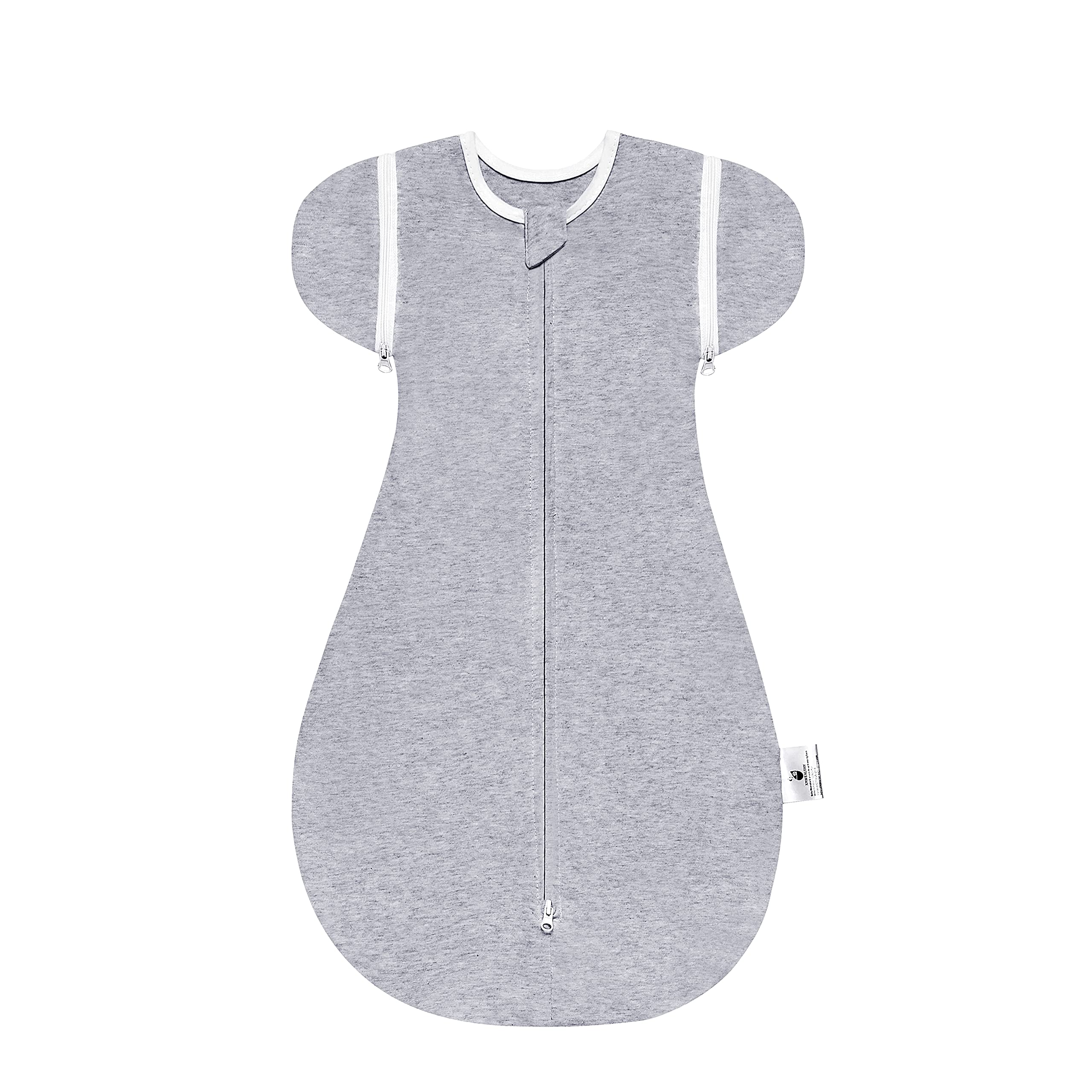 Swaddle Blankets for Baby Boy Girl Arm Free Transition Baby Swaddle Up Soft Premium Cotton Newborn Wearable Blanket, Grey 3-6 Month