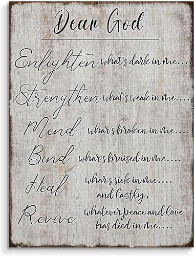 Arte de pared inspirador para la oficina, con citas motivacionales, decoración de pared temática  Dear God Enlighten What is Dark in Me, impresiones