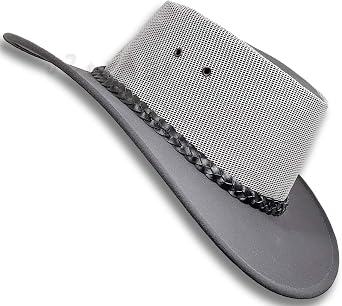 Oztrala HAT Australian Outback P-Leather Felt Mesh Breezer Cowboy Aussie Jacaru Golf HSRZ US