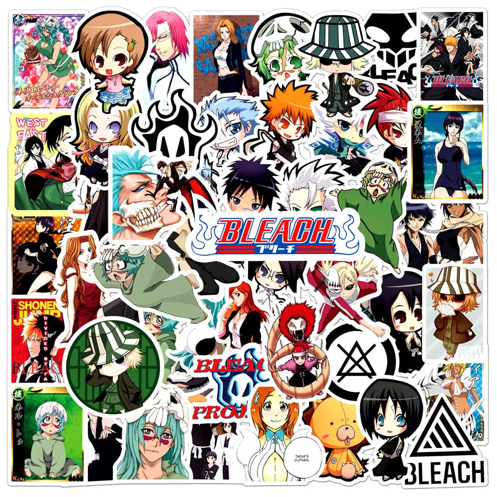 Bleach Stickers 50PCS Cartoon Sticker Stuff for Water Bottles Luggage Bike Car Decals Cute Lilo & Stitch Gifts Party Supplies for Kids Teens Adults - Image 3