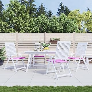 Homgoday Cojines para silla, 4 unidades, color rosa, 50 x 50 x 3 cm, de tela, para muebles de jardín, cojín para tumbona de jardín, cojín de sofá, cojín para banco de jardín