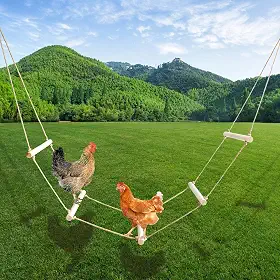 Oooct Suporte Extra Longo Para Poleiro De Galinhas, Balanço Madeira Natural Galinheiro, Acessórios Poleiros, Galinhas Aves Ao Ar Livre, Papagaio Grande, 138 X 16 Pol.