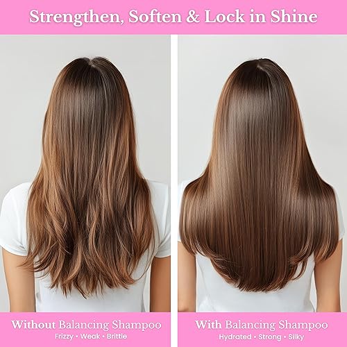 Miniatura 5 de El acondicionador equilibrador equilibra los niveles de humedad e intensifica el brillo, hecho de vitaminas y minerales naturales, queratina,