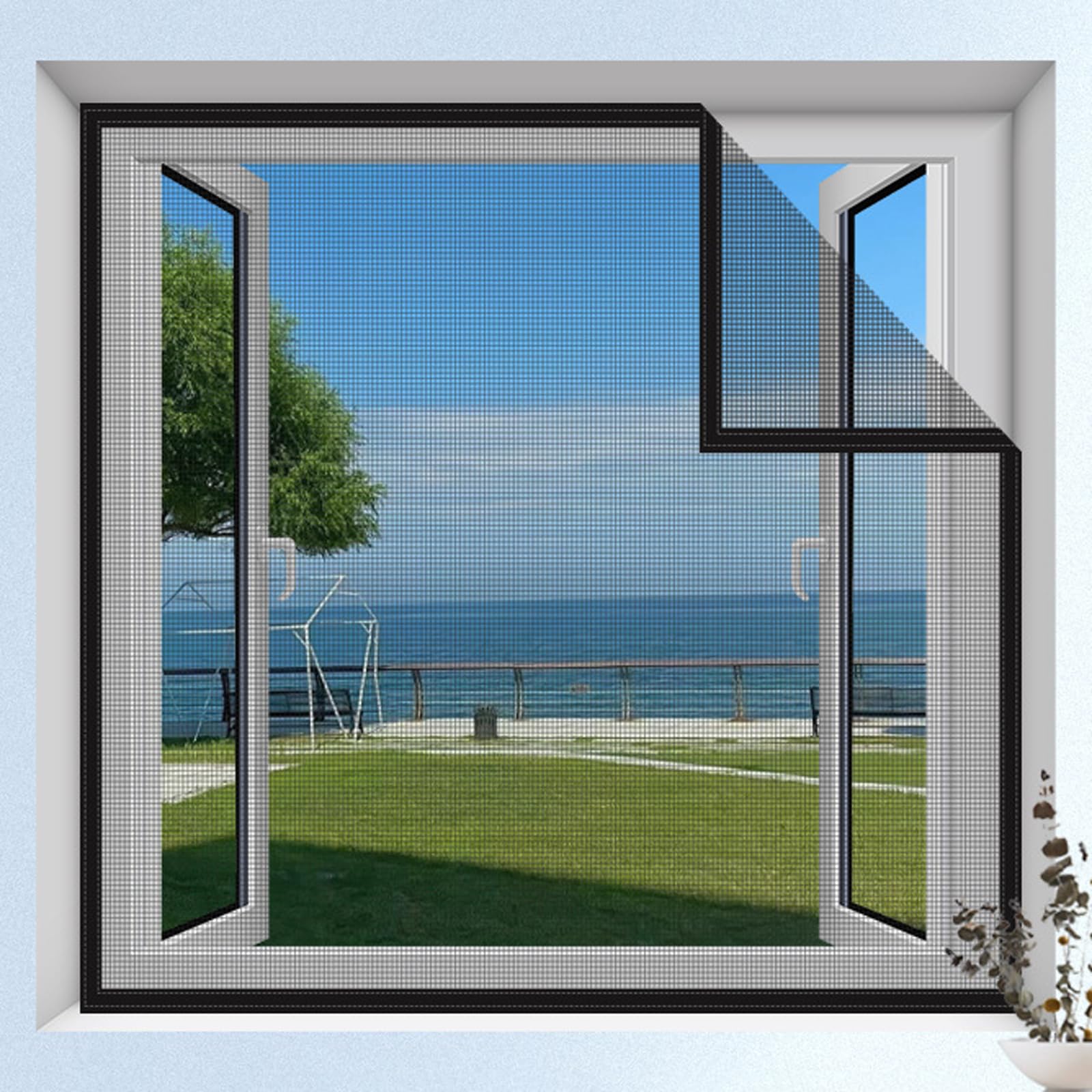 Mosquito Net For Window, Self-Adhesive Fly Screen Mosquito Net, Multicolor, Multiple Sizes