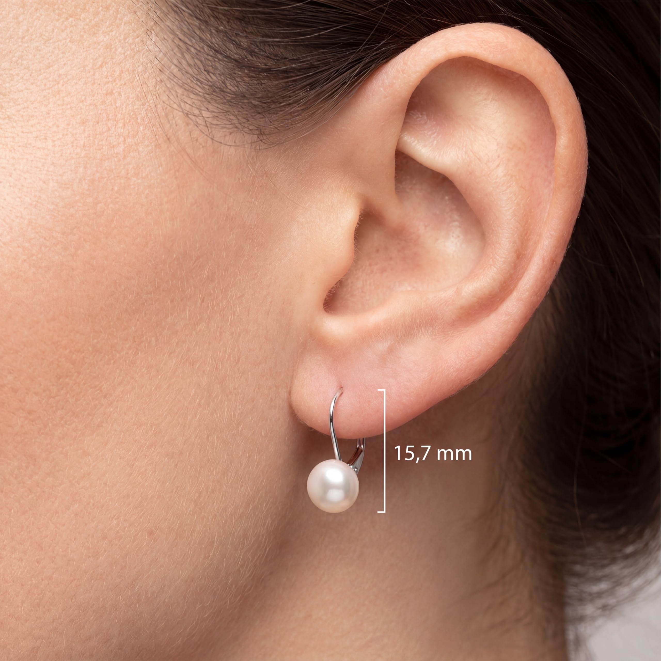 Jobo Damen-Ohrhänger aus 925 Sterling Silber mit Perlen