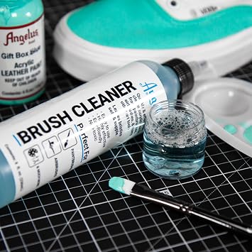Angelus Brush Cleaner Fast-Acting Cleaner for Brushes, Airbrushes & Art Tools Effectively Removes Dried Acrylic, Oil, and Water-Based Paints, 8 ounces