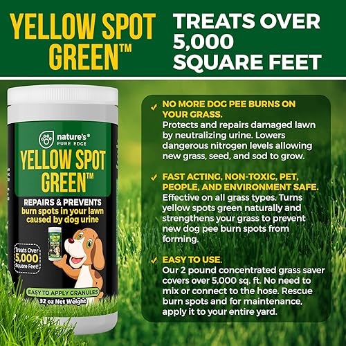 Miniatura 6 de Yellow Spot Green cura las quemaduras de orina y evita las manchas amarillas en su patio. Neutralizador de orina de perro para céspedes. Repara y