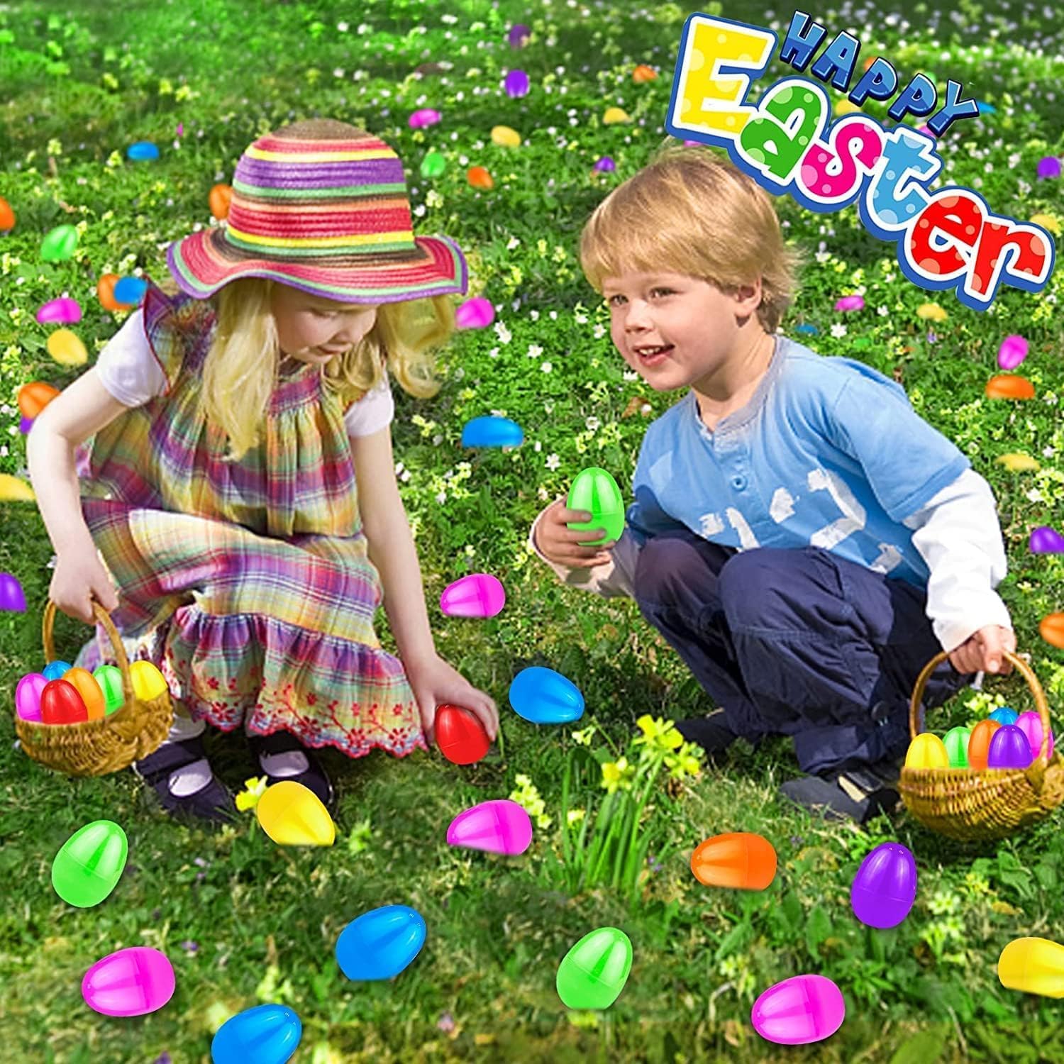 12 Pack 3" Large Filled Easter Eggs with Stem Toy Cars Kids Easter Basket Essential Plastic Surprise Egg Building Blocks 6 in 1 Transform Construction Vehicle Basket Stuffers Boy Egg Hunt Party Favor - Image 8