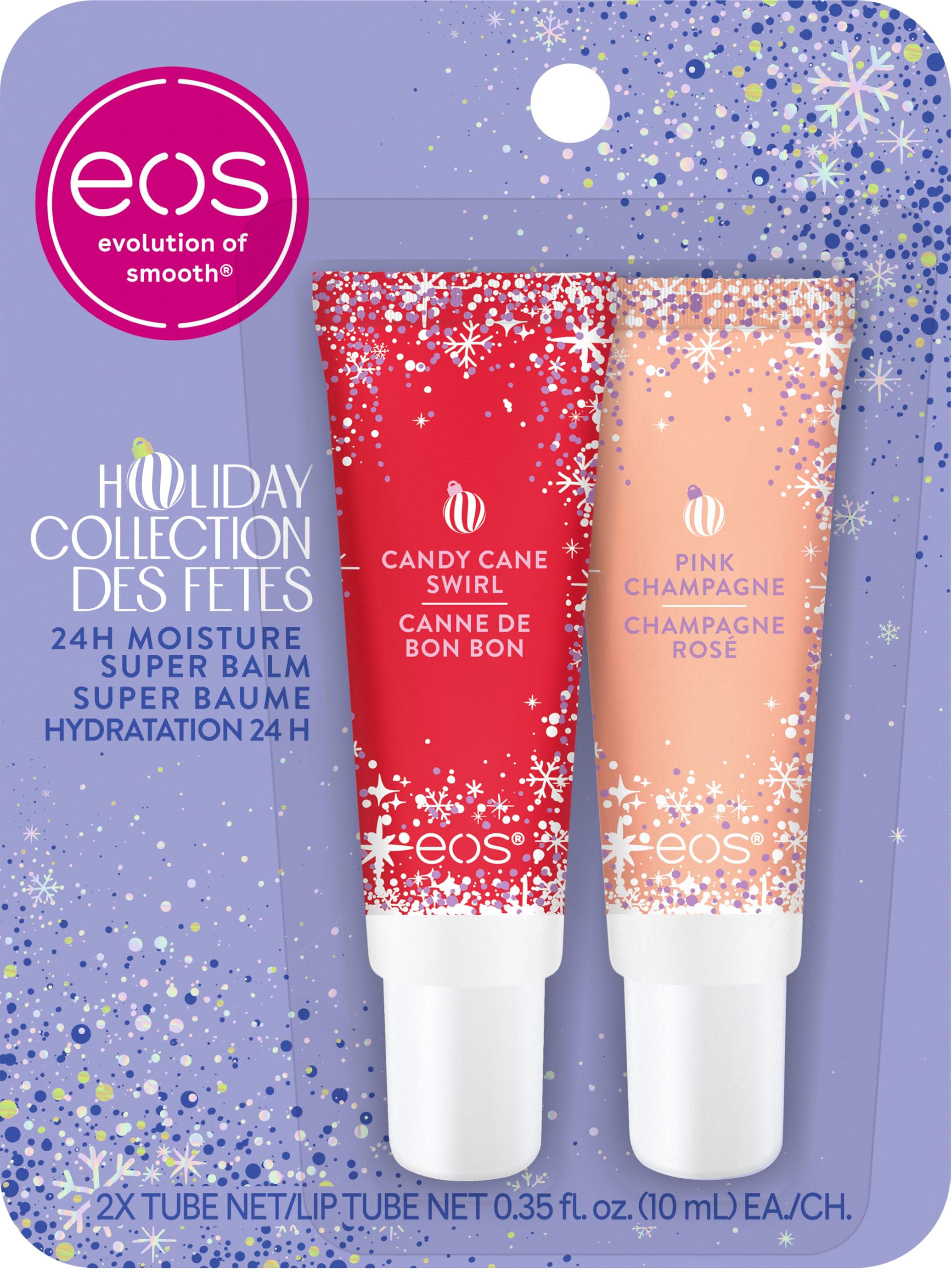 Amazon.com : eos Holiday 24H Moisture Super Balm Gift Set, Pink
