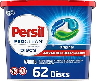 Persil 2400771 Persil ProClean 4 Chamber Discs Laundry Detergent, Original, 62 Count, Blue