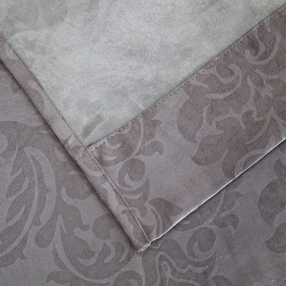 Extra Wide 102 (W) x 96 (L) Inches Light Gray Color Curtain Panel with Embossed Damask Design. Cover Kitchen, Dining Room, Patio Doors or Extra Large Bedroom Window. EVE 102” x 96” Grey
