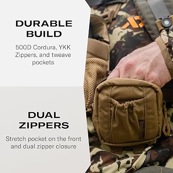 FHF Gear E3 Pouch Multipurpose MOLLE Accessory Pouch for Bino Harnesses, Chest Rigs & Hip Belts