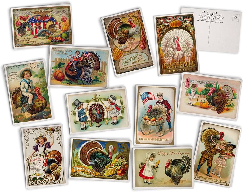 Amazon | Hill Valley Greetings アンティーク感謝祭 七面鳥ポスト