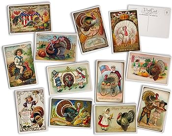 Amazon | Hill Valley Greetings アンティーク感謝祭 七面鳥ポスト