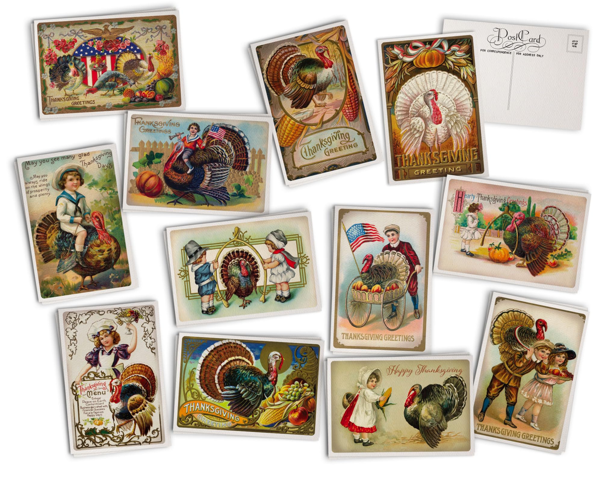 Amazon | Hill Valley Greetings アンティーク感謝祭 七面鳥ポスト