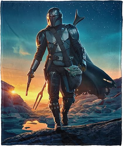 Northwest Star Wars The Mandalorian Silk Touch, manta de 50 x 60 pulgadas, Nightfall