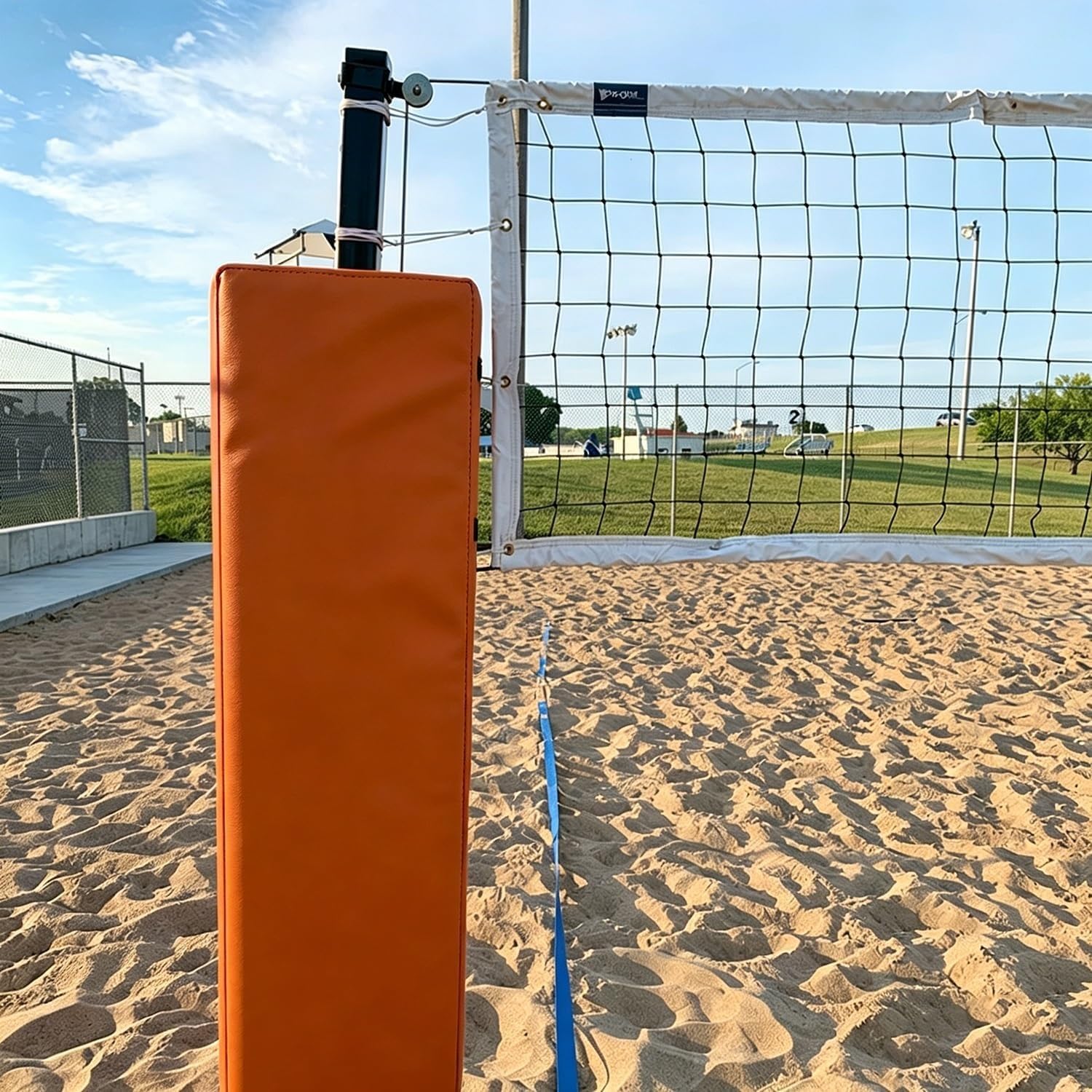 AVLLSO Basketball Pole Pad 6ft Tall Square Pole Protector Pad for Playground Parking Garage, 3x3/ 4x4/ 5x5/ 6x6/ 7x7/ 8x8, Safety Pole Pad, Impact - Resistant(Orange,7"X7"(18X18CM))