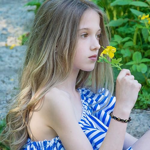 Miniatura 4 de Hicarer Adjustable Mood Bracelet for Women 2 Pieces Dazzling Shimmer Color Changing Beads Based on Emotions Thermochromic Bead Bracelets Christmas