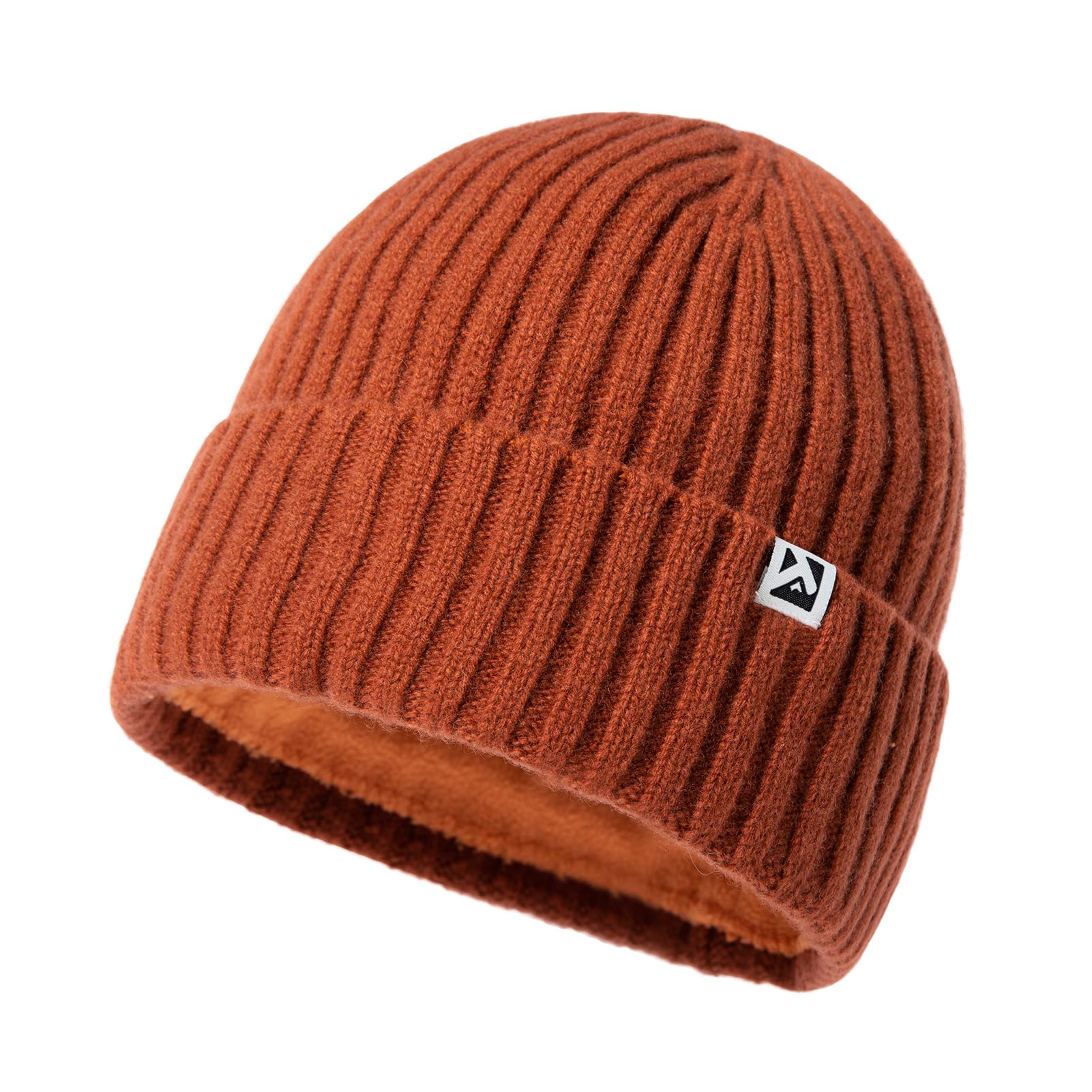 TOP-EX PolarWool™ L/XL/XXL 100% Merino Wool Beanie Fleece Lined Hat Watch Cap for Cold Weather Winter Warm